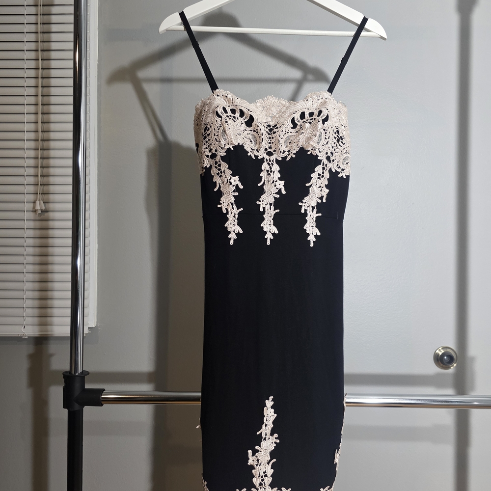 Haute Monde Black & Lace Cocktail Dress